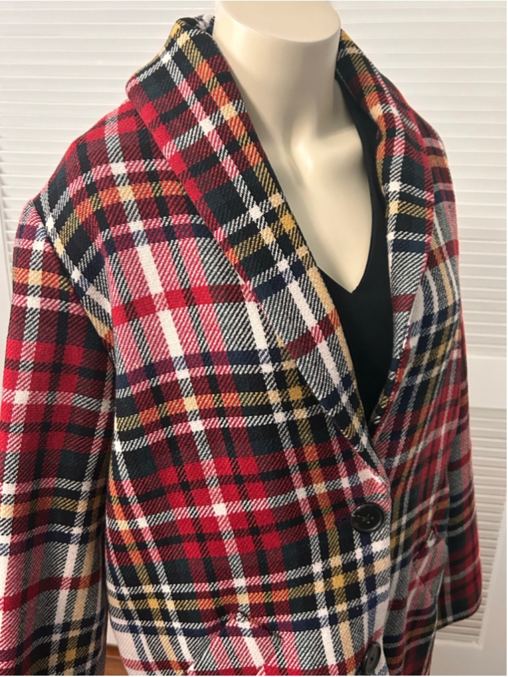 Derek Lam 10 Crosby Plaid Wool Blend Blazer Coat NWT Size 10 $595 - Picture 9 of 13